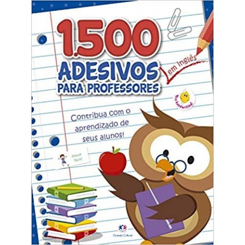 1500 adesivos para professores em INGLÊS - Azul