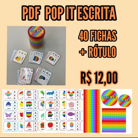 Pop It da Escrita - Arquivo digital
