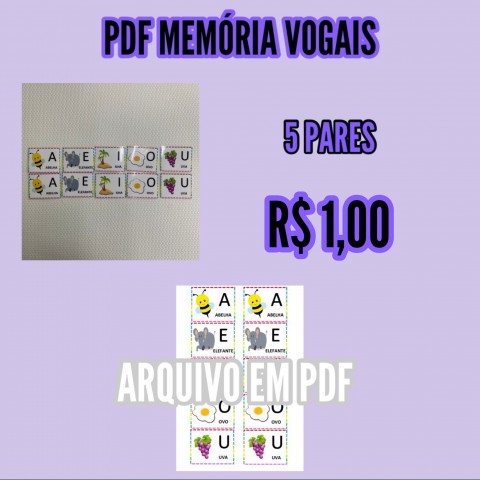 Jogo da Memória Vogais - Arquivo digital